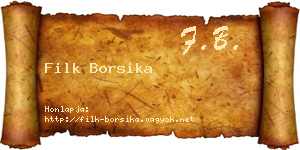 Filk Borsika névjegykártya